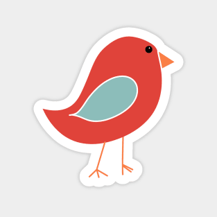 Little Orange and Aqua Bird | Cherie's Art(c)2021 Sticker